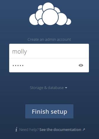 screenshot of the installation wizard