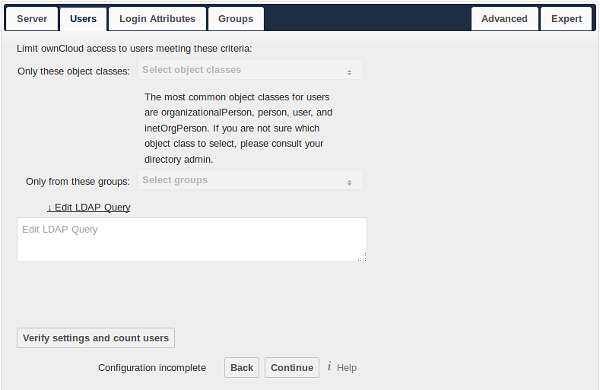 User filter